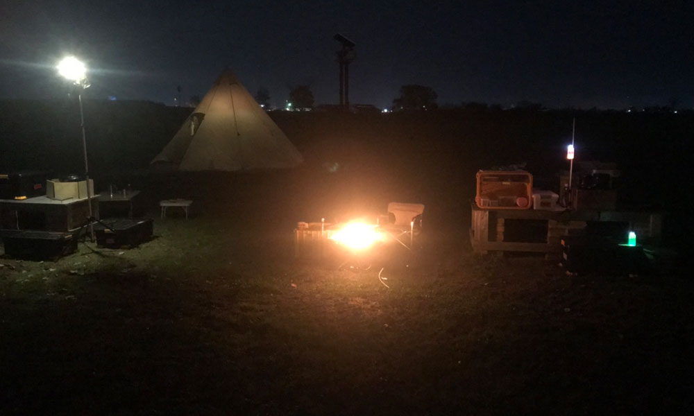 夜のデイキャンプ